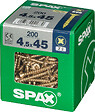 SPAXFRANCE - Vis à bois Yellox - Tête fraisée PZ - 200 pièces - Diam.4,5xH.45mm - vignette
