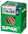 SPAXFRANCE - Vis à bois en acier Yellox - 75 pièces - Diam.4,5xH.50mm - vignette