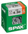 SPAXFRANCE - Vis universelle en acier - Tête fraisée TX - 150 pièces - Diam.4xH.30mm - vignette