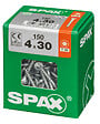 SPAXFRANCE - Vis universelle en acier - Tête fraisée TX - 150 pièces - Diam.4xH.30mm - vignette