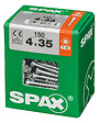 SPAXFRANCE - Vis à bois en acier Wirox - Tête fraisée TX - 150 pièces - Diam.4xH.35mm - vignette