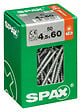 SPAXFRANCE - Vis à bois - Tête fraisée TX - 50 pièces - Diam.4,5xH.60mm - vignette