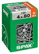 SPAXFRANCE - Vis universelle en acier - Tête fraisée TX - Wirox - 150 pièces - Diam.4,5xH.80mm - vignette