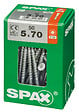 SPAXFRANCE - Vis universelle en acier Wirox - 50 pièces - Diam.5xH.70mm - vignette