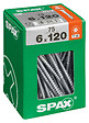 SPAXFRANCE - Vis à bois en acier - Tête fraisée TX - 75 pièces - Diam.6xH.120mm - vignette