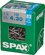 SPAXFRANCE - Vis à bois en inox A2 - Tête fraisée - 150 pièces - Diam.4xH.30mm - vignette