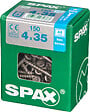 SPAXFRANCE - Vis à bois en inox A2 - Tête fraisée - 150 pièces - Diam.4xH.35mm - vignette