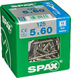 SPAXFRANCE - Vis à bois en inox A2 - Tête fraisée - 125 pièces - Diam.5xH.60mm - vignette