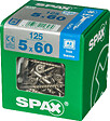 SPAXFRANCE - Vis à bois en inox A2 - Tête fraisée - 125 pièces - Diam.5xH.60mm - vignette