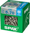 SPAXFRANCE - Vis à bois en inox A2 - 100 pièces - Diam.5xH.70mm - vignette