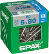 SPAXFRANCE - Vis à bois en inox A2 - 80 pièces - Diam.5xH.80mm - vignette