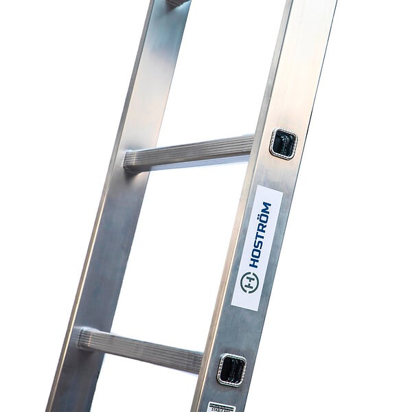 HOSTRÃ–M - Echelle simple StablePro 11 marches en aluminium, légère et durable, hauteur de travail maximale 3,98m, garantie 5 ans, charge maximale 150kg, Hostrom - large