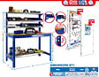 SIMON RACK - Kit Etabli 1440x1200x600mm Charge 600Kg SIMONWORK BT-1 1200 GRIS FONCE/BOIS Simon Rack - vignette