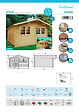SOLID - Abri de jardin bois Visp - Bois naturel - L.418xl.388cm - vignette