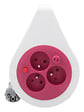 ZENITECH - Mini enrouleur design 3 prises 2P+T - 7m Rose - Zenitech - vignette