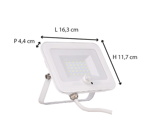 VOLTMAN - Projecteur plat + détecteur de mouvement IP65 2000lm - Blanc - Voltman - large