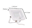 VOLTMAN - Projecteur plat + détecteur de mouvement IP65 2000lm - Blanc - Voltman - vignette
