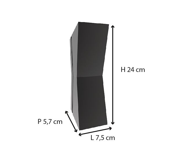 VOLTMAN - Applique murale extérieure filaire IP65 (500lm 3000K) - Noire -Voltman - large