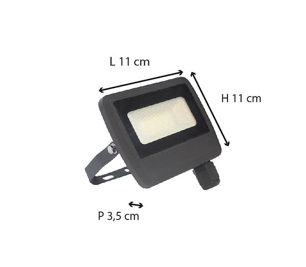 DIO - Projecteur étanche IP65 (10W - 800lm) - Noir - Dio - large