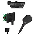 HANSGROHE - Hansgrohe Vernis Shape Rainfinity Set de douche tout en 1 avec Douche de tête 230 XXL + Douchette à main 3 jets, Noir mat - vignette