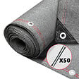 VOUNOT - Brise vue occultant en HDPE 230g/m² 1.5x10m avec attaches de fixation gris - vignette