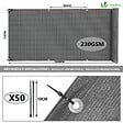 VOUNOT - Brise vue occultant en HDPE 230g/m² 1.5x10m avec attaches de fixation gris - vignette