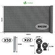 VOUNOT - Brise vue occultant en HDPE 90g/m² 1.8x10m avec attaches de fixation gris - vignette