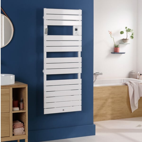 THERMOR - Radiateur sèche-serviettes électrique Riviera 2 - 750W - Blanc satin - large
