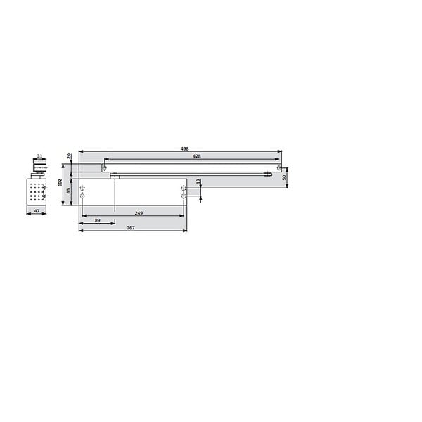 DORMA - TS 91 PACK METAL EN 4 ARGENT - large