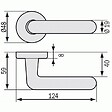 VACHETTE - Béquille double seule blanche pour Ensemble sur plaque ou rosace en polyamide - ARCOLOR 710 - vignette
