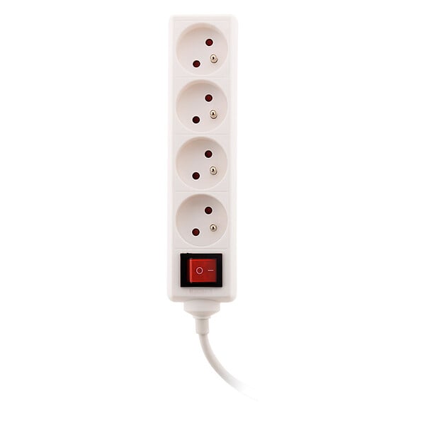 ZENITECH - Bloc multiprise 4 prises 16A 2P+T interrupteur - blanc - Zenitech - large