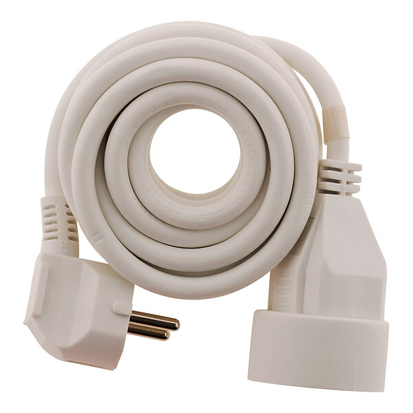 ZENITECH - Prolongateur 16A 2P+T HO5VV-F 3G1,5mm² - blanc 3m - Zenitech - large