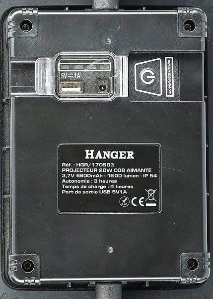 HANGER - Projecteur de chantier LED 20W sur batterie Lithium - HANGER - 170503 - large