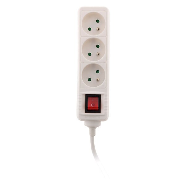 ZENITECH - Bloc multiprise 3 prises 16A 2P+T interrupteur - blanc - Zenitech - large