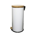 KITCHEN MOVE - Poubelle à pédale inox FOREST blanc 30L - vignette