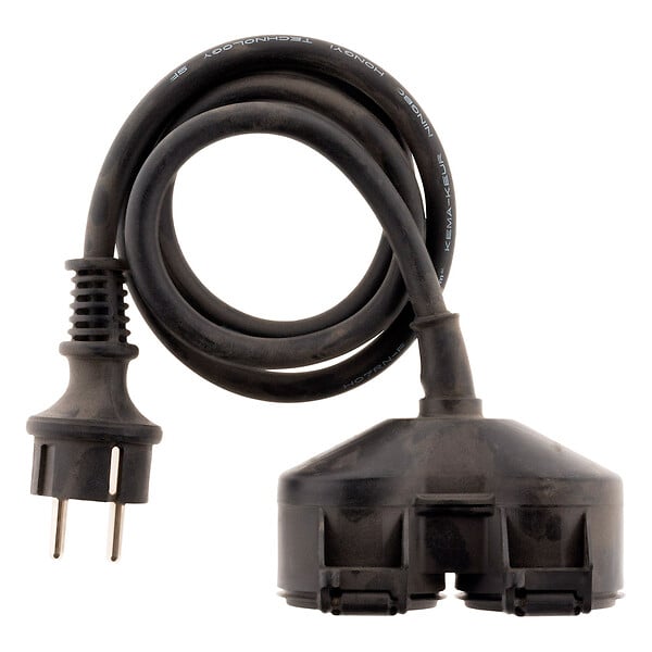 ZENITECH - Prolongateur à double tête pour chantier HO7RN-F 16A 3G1,5mm² - Noir 1m - Zenitech - large