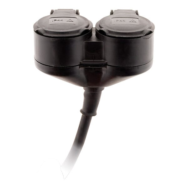 ZENITECH - Prolongateur à double tête pour chantier HO7RN-F 16A 3G1,5mm² - Noir 1m - Zenitech - large