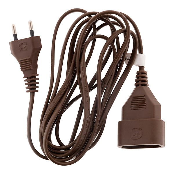 ZENITECH - Rallonge 2m - HO3VVH2F 2x0,75mm² 6A - marron - Zenitech - large