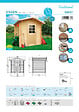 SOLID - Abri de jardin en bois Essen - Bois naturel - L.198xP.198cm - vignette
