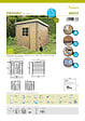 SOLID - Abri de jardin en bois Passau - Marron - L.198xH.192xP.198cm - vignette