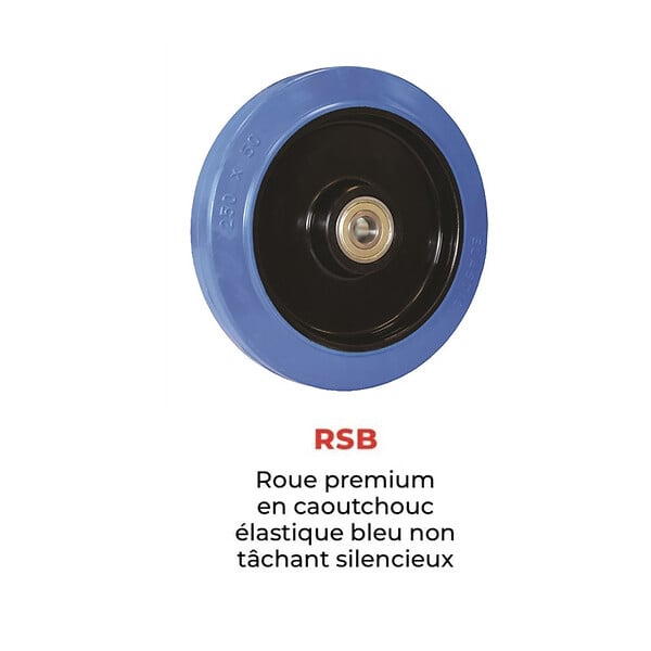 STOCKMAN - Diable porte 1 bouteille SAC120-RSB avec béquille escamotable 120kg roues caoutchouc bleu Stockman - large