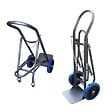 STOCKMAN - Diable porte 1 bouteille SAC120-RSB avec béquille escamotable 120kg roues caoutchouc bleu Stockman - vignette