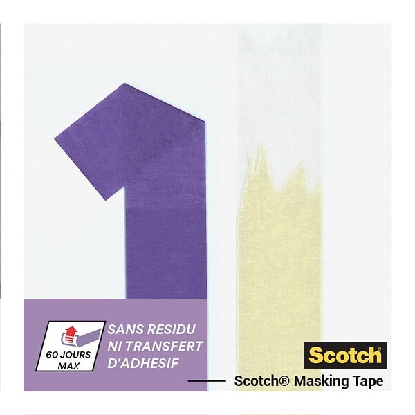 SCOTCH - Ruban de masquage - surfaces délicates - Violet - 24mm x 41m - large