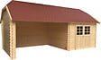 SOLID - Abri de jardin bois York - L.668xH.320xP.350cm - vignette