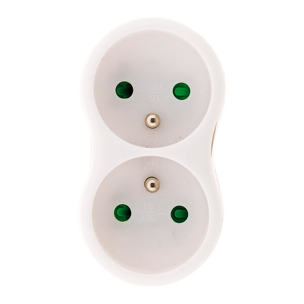 ZENITECH - Multiprise biplite 2x16A - Blanc - Zenitech - large