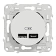 SCHNEIDER ELECTRIC - Prise USB double Odace - Blanc - 12W - vignette