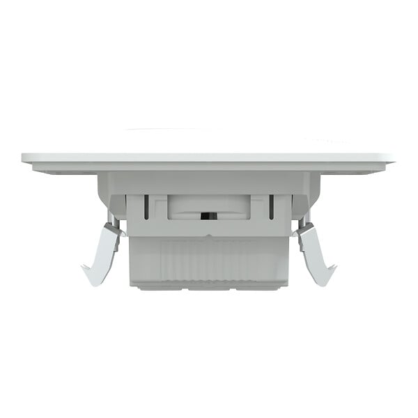 SCHNEIDER ELECTRIC - Ovalis Monobloc Prise de courant 2P+T affleurante - Plastique recyclé - Blanc - Bornes auto - large