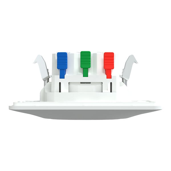 SCHNEIDER ELECTRIC - Ovalis Monobloc Prise de courant 2P+T affleurante - Plastique recyclé - Blanc - Bornes auto - large