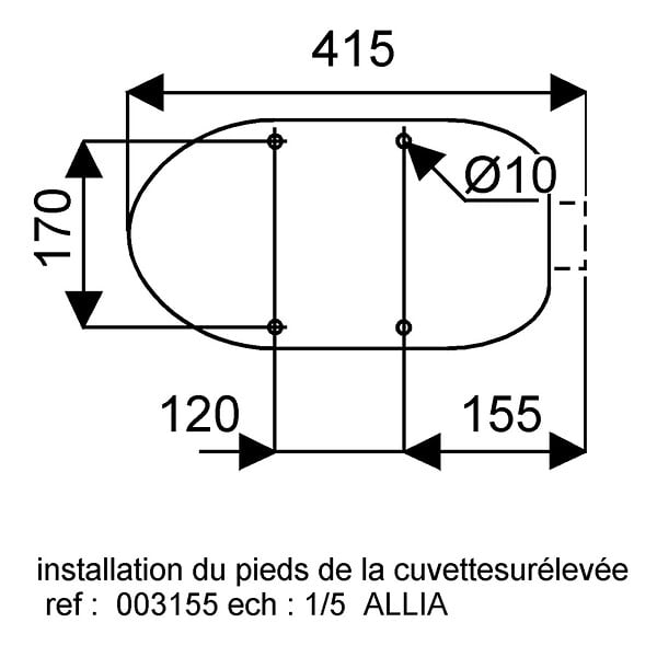GEBERIT - Cuvette WC surélevée Publica Geberit - Sortie horizontale - Avec trous pour abattant - large