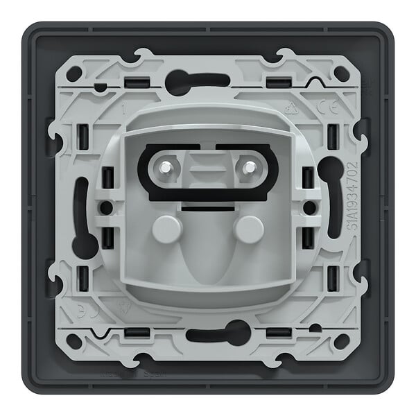 SCHNEIDER ELECTRIC - Sortie de câble monobloc Ovalis - 16A - Anthracite - Diam.6-12mm - large